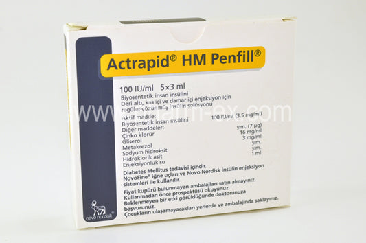 Actrapid HM Penfill 100IU 5x3ml