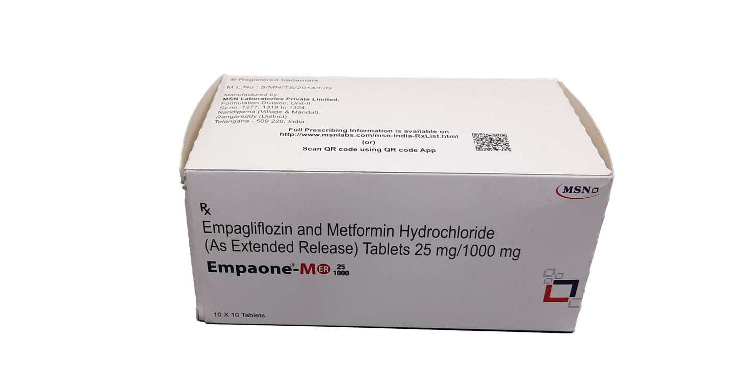 Empaone-M ER 25/1000mg  100 Er Tablet