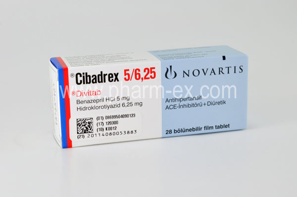 Cibadrex 5mg/6.25mg