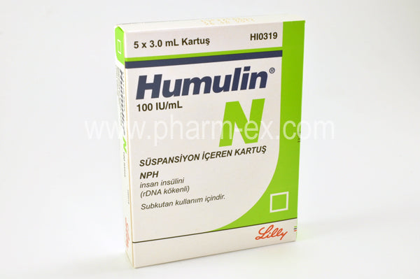 Humulin N Cartridge 100IU 5x3ml