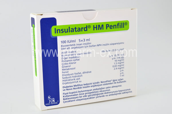Insulutard HM Penfill 100IU 5x3ml